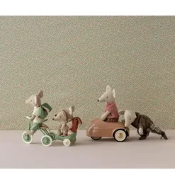 Janie and Jack Dolls-Abri a tricycle, Mouse - green