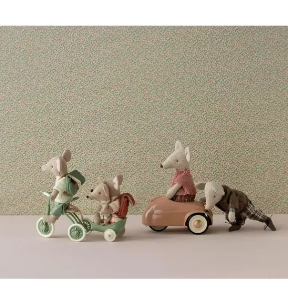 Janie and Jack Dolls-Abri a tricycle, Mouse - green