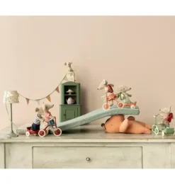 Janie and Jack Dolls-Abri &agrave; tricycle, Mouse  - coral