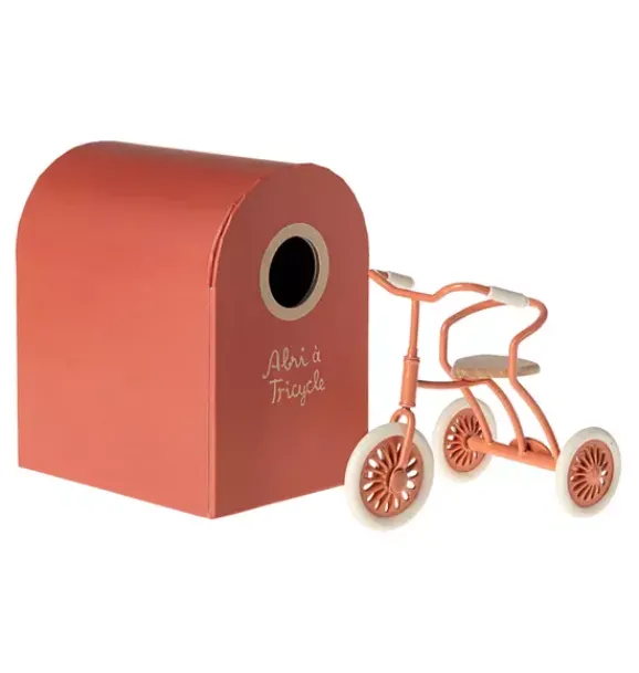 Janie and Jack Dolls-Abri à tricycle, Mouse - coral