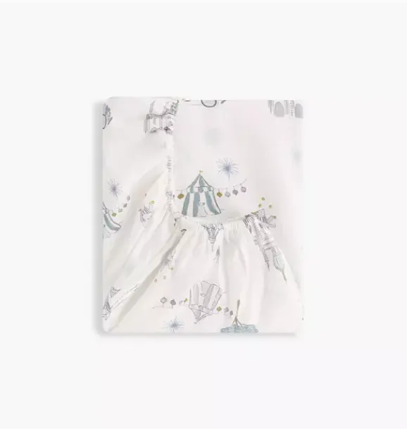 Janie and Jack Sheets|Nursery-Adventures in Wonderland Crib Sheet - aqua