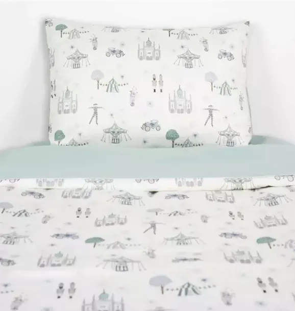 Janie and Jack Blankets And Quilts-Adventures in Wonderland Twin Set - aqua