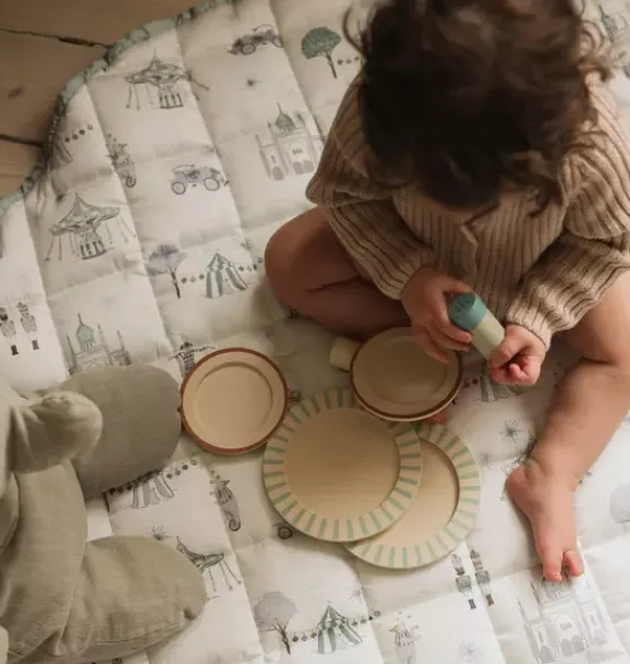 Janie and Jack Nursery|Baby Activity-Adventures in Wonderland Play Mat - aqua
