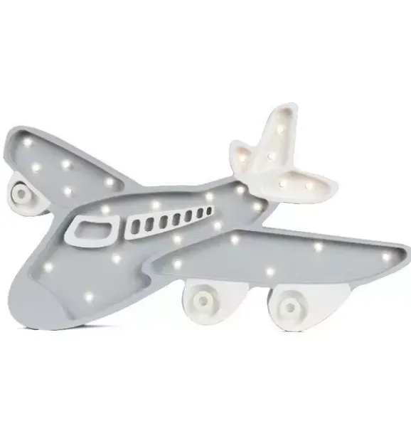 Janie and Jack Lighting-Airplane Lamp gray
