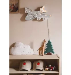 Janie and Jack Lighting-Airplane Lamp gray