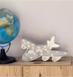 Janie and Jack Lighting-Airplane Lamp gray