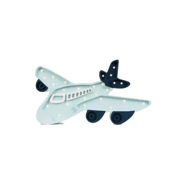Janie and Jack Lighting-Airplane Lamp blue