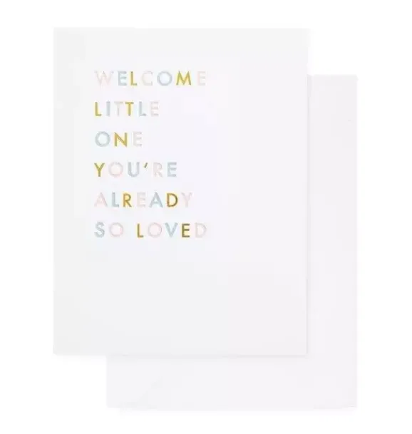 Janie and Jack Stationery-Already So Loved Greeting Card multi