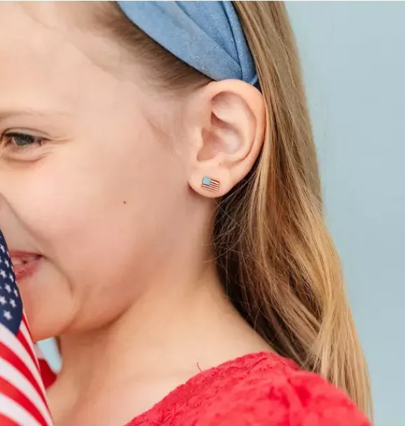 Janie and Jack Kids Accessories|Jewelry-American Flag Stud Earring multi