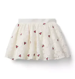 Janie and Jack Skirts & Shorts-American Girl® x Holiday Rose Skirt cream and sugar rose