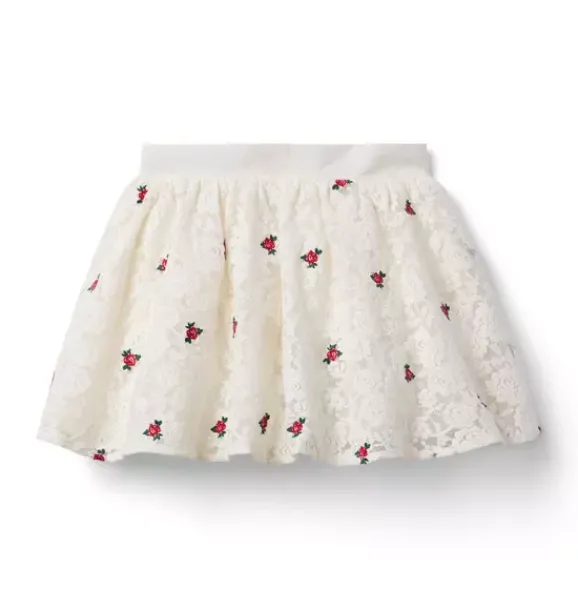 Janie and Jack Skirts & Shorts-American Girl® x Holiday Rose Skirt cream and sugar rose