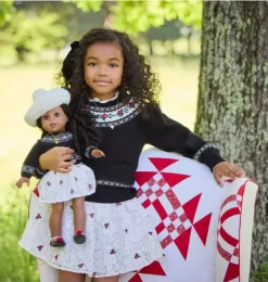 Janie and Jack Skirts & Shorts-American Girl&reg; x Holiday Rose Skirt cream and sugar rose