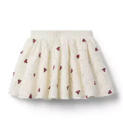 Janie and Jack Skirts & Shorts-American Girl® x Holiday Rose Skirt cream and sugar rose