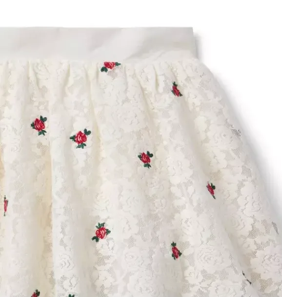 Janie and Jack Skirts & Shorts-American Girl® x Holiday Rose Skirt cream and sugar rose