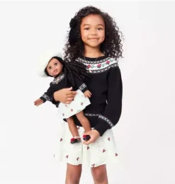 Janie and Jack Skirts & Shorts-American Girl® x Holiday Rose Skirt cream and sugar rose