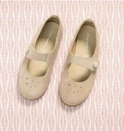Janie and Jack Kids Shoes|Shoes-Andi Mary Jane Suede Beige
