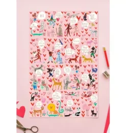 Janie and Jack Stationery-Animal Menagerie - Class Set of 32 Valentine's multi