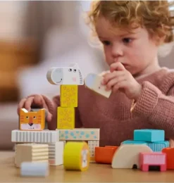 Janie and Jack Development Toys-Animal Parade Blocks multi-color