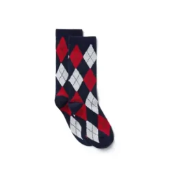 Janie and Jack Socks|Suiting-Argyle Sock dark marine argyle