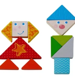 Janie and Jack Development Toys-Arranging Game Funny Faces Tangram Wooden Tiles multi-color