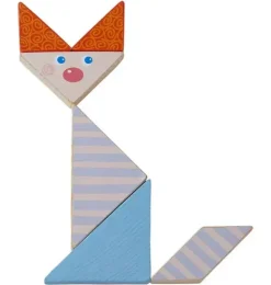 Janie and Jack Development Toys-Arranging Game Funny Faces Tangram Wooden Tiles multi-color