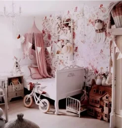 Janie and Jack Wallpaper-Autumn Meadow White Wallpaper multi