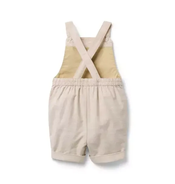 Janie and Jack Online Exclusives|Pants & Overalls-Baby Alligator Overall dark khaki