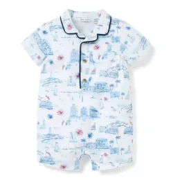 Janie and Jack One-pieces & Rompers-Baby Americana Toile Romper white americana toile