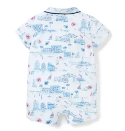 Janie and Jack One-pieces & Rompers-Baby Americana Toile Romper white americana toile
