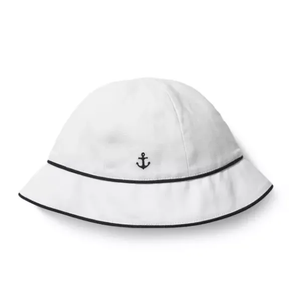 Janie and Jack Baby|Shoes & Accessories-Baby Anchor Bucket Hat white