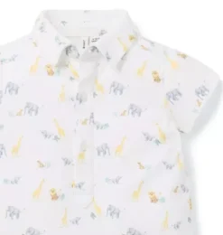 Janie and Jack One-pieces & Rompers-Baby Animal Friends Romper jet ivory animal friends