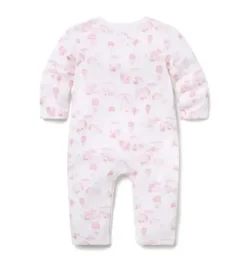 Janie and Jack One-pieces & Rompers-Baby Animal Friends Toile Wrap One-Piece light pink animal friends toile