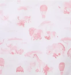 Janie and Jack One-pieces & Rompers-Baby Animal Friends Toile Wrap One-Piece light pink animal friends toile