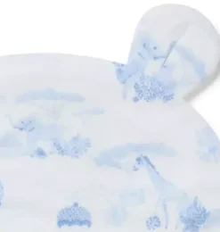 Janie and Jack Shoes & Accessories|Shoes & Accessories-Baby Animal Friends Toile Bear Ear Beanie light blue animal friends toile