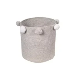 Janie and Jack Storage-Baby Basket Bubbly  Grey grey and white
