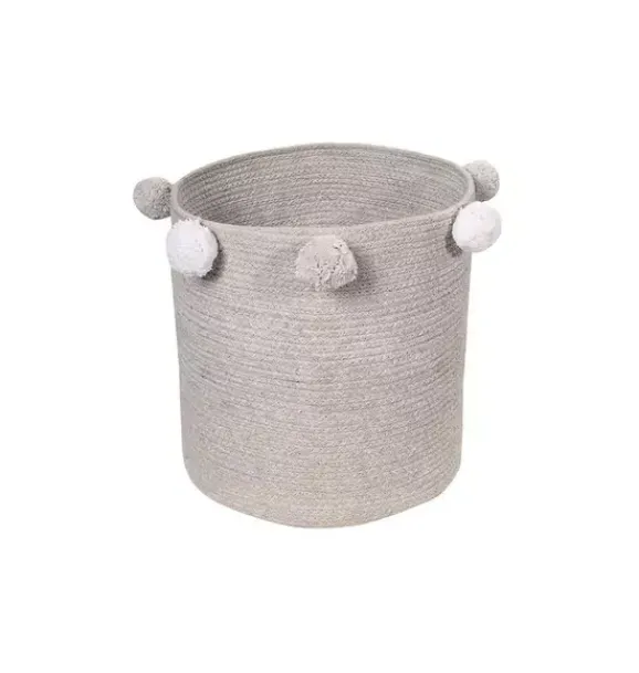 Janie and Jack Storage-Baby Basket Bubbly Grey grey and white