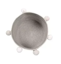 Janie and Jack Storage-Baby Basket Bubbly  Grey grey and white