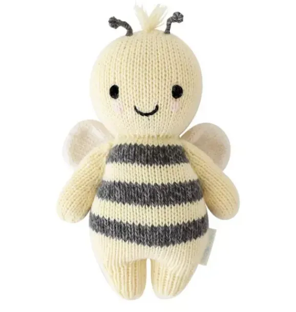 Janie and Jack Stuffed Animals-Baby bee light/pastel yellow