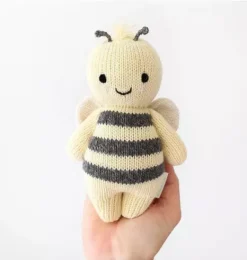Janie and Jack Stuffed Animals-Baby bee light/pastel yellow