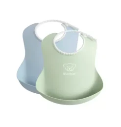 Janie and Jack Feeding Accessories-Baby Bib 2-Pack, Green / Blue