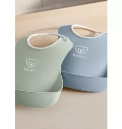 Janie and Jack Feeding Accessories-Baby Bib 2-Pack, Green / Blue