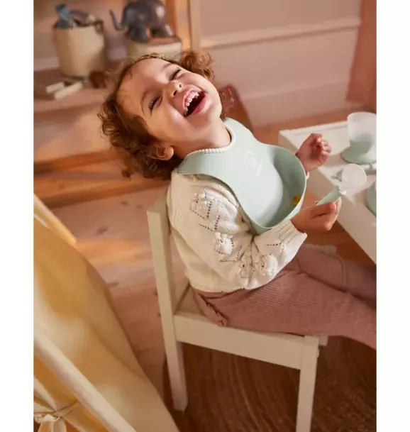 Janie and Jack Feeding Accessories-Baby Bib 2-Pack, Green / Pink