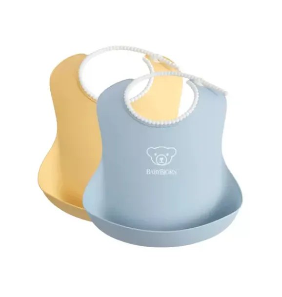 Janie and Jack Feeding Accessories-Baby Bib 2-Pack, Yellow / Blue