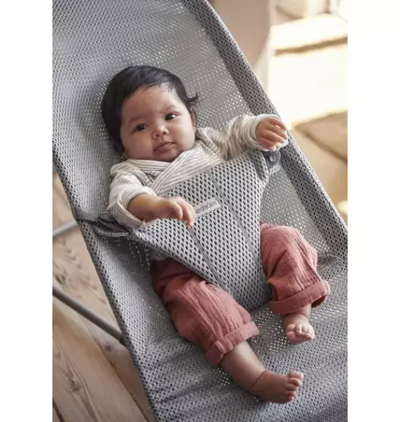 Janie and Jack Baby Activity-Baby Bouncer Bliss, Mesh, gray