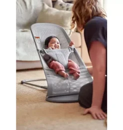 Janie and Jack Baby Activity-Baby Bouncer Bliss, Mesh, gray