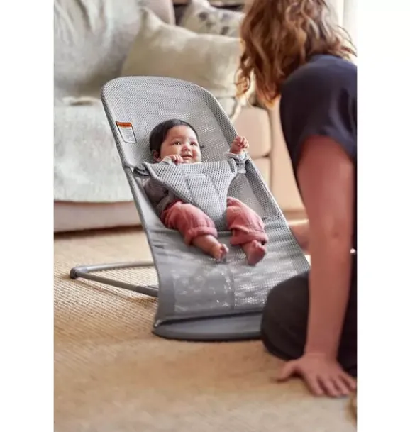 Janie and Jack Baby Activity-Baby Bouncer Bliss, Mesh, gray