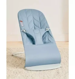 Janie and Jack Baby Activity-Baby Bouncer Bliss, Petal Quilt Woven, blue
