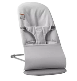 Janie and Jack Baby Activity-Baby Bouncer Bliss, Woven, Light Gray Melange light grey