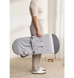 Janie and Jack Baby Activity-Baby Bouncer Bliss, Woven, Light Gray Melange light grey