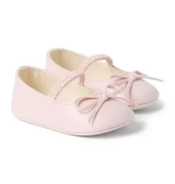 Janie and Jack Online Exclusives|Shoes & Accessories-Baby Bow Ballet Flat light peach